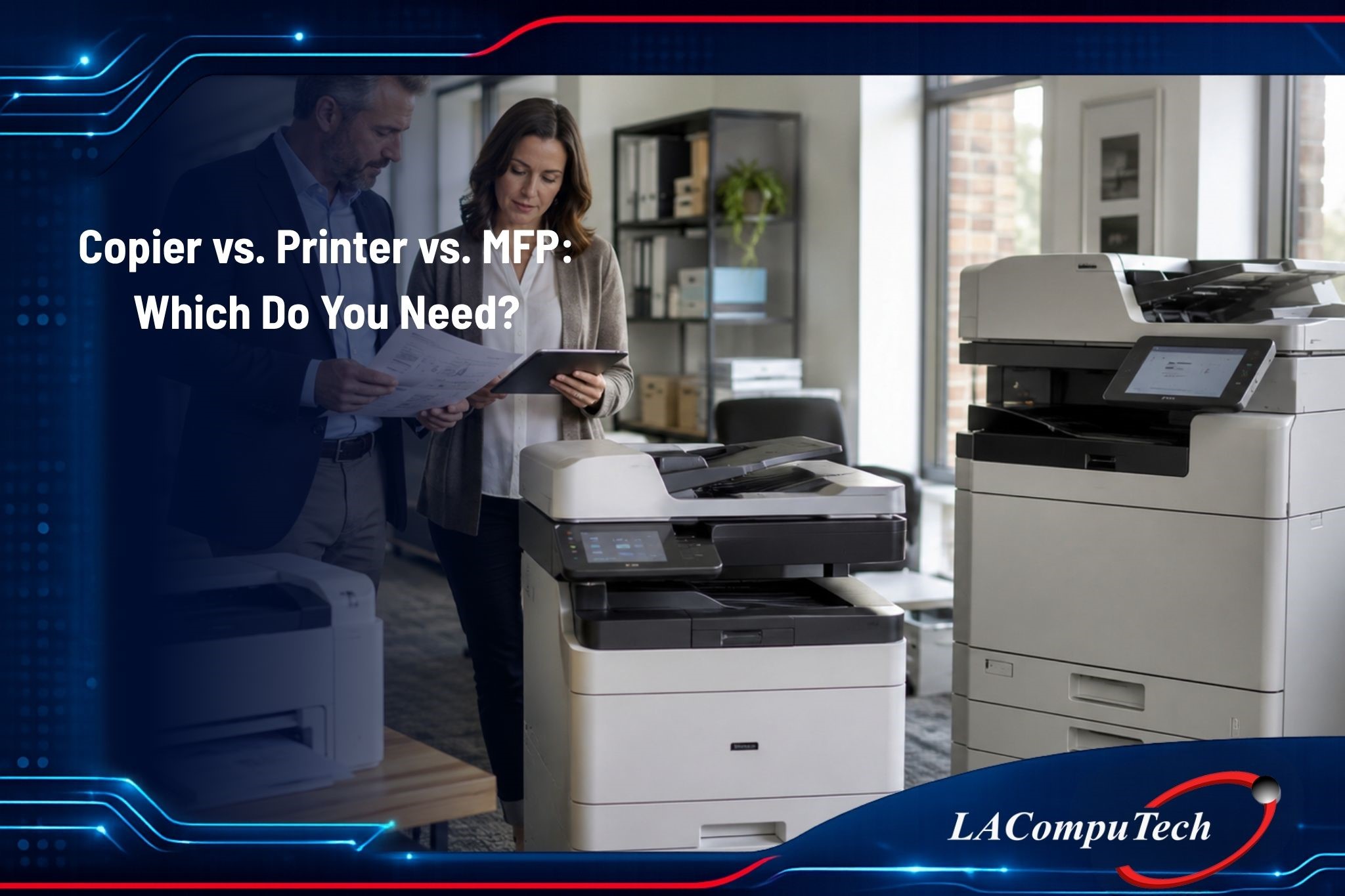 Copier versus printer versus multifunction printer comparison for business offices
